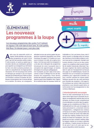 nouveaux programmes