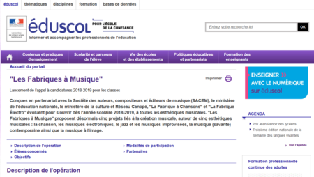portail eduscol musique