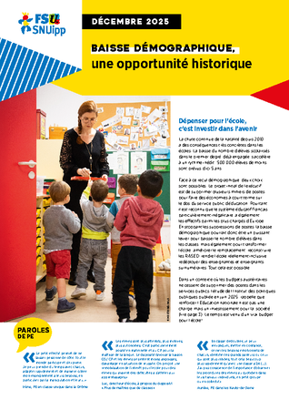 Baisse démographique, une opportunité historique